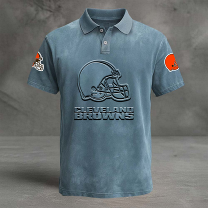 CLE x NFL Embossed Polo Shirt DATND TANTD