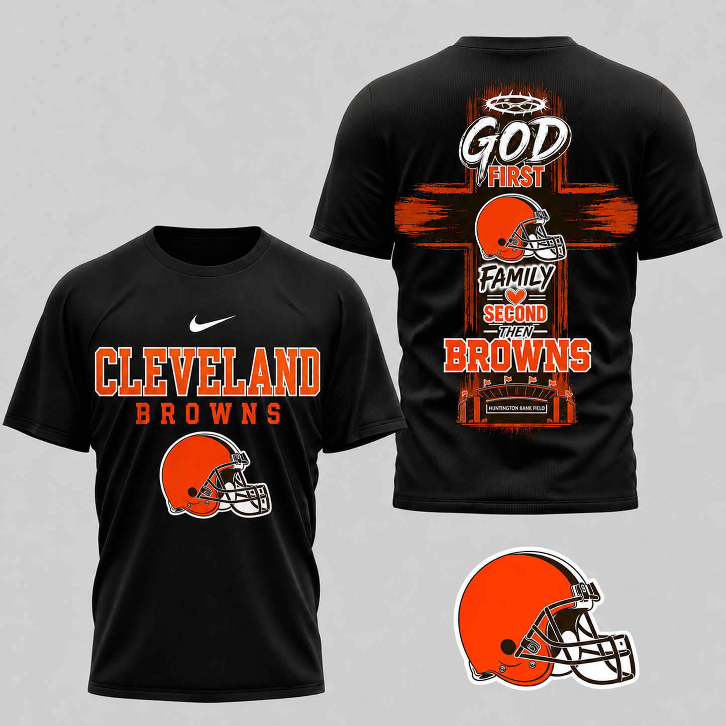 CLE x NFL Faith Family Team Pride 3D T-Shirt 0207