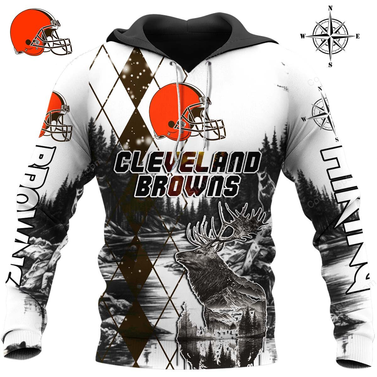 CLE x NFL Hiking 3D Hoodie DDT CTND