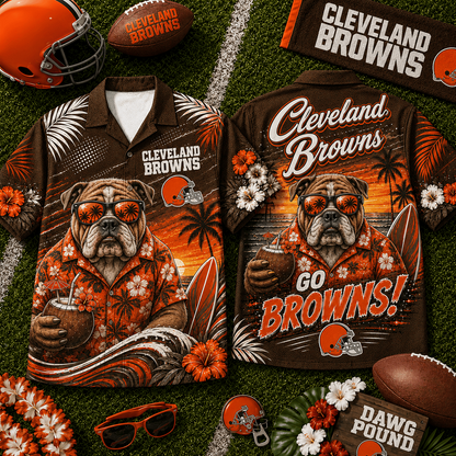 CLE x NFL Premium Beach Vibes Hawaiian Shirt
