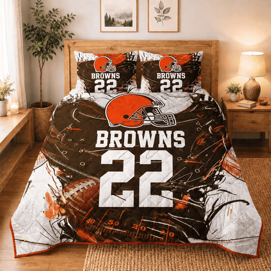CLE x NFL Premium Bedding Sets Personalized Gift For Fan