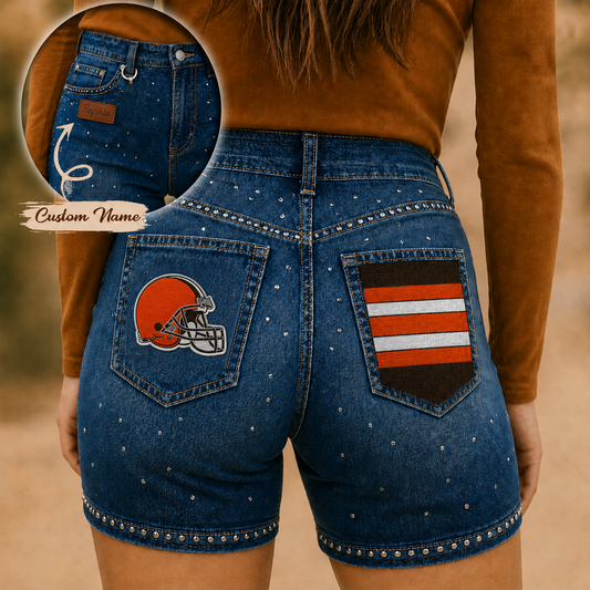 CLE x NFL Premium High Waisted Biker Shorts 0905 DatND DVT