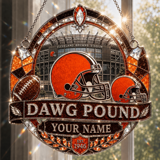 CLE x NFL Premium Suncatcher Luxury Personalized Gift For Fan