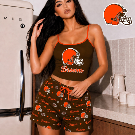 CLE x NFL Shorts & Camisole Sleepwear Set