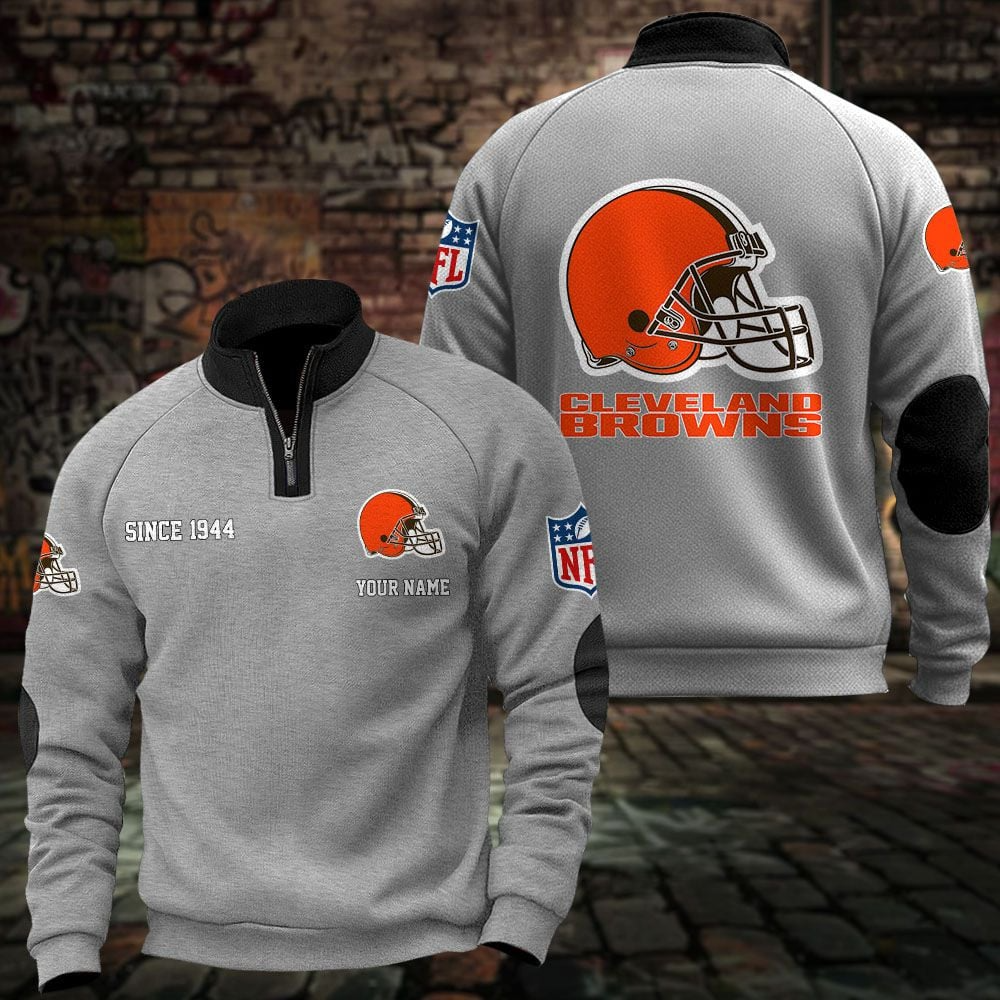 CLE x NFL Sweatshirts Quarter Collared Sweatshirt Pullover DatND DVT