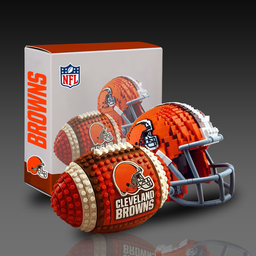 CLE x NFL Team Ball & Helmets Building Block Football Set DDT CTND