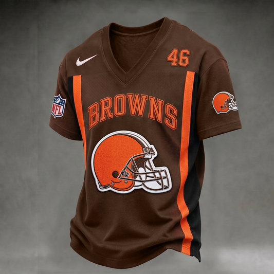 CLE x NFL V2 Premium V-neck Shirt 200626
