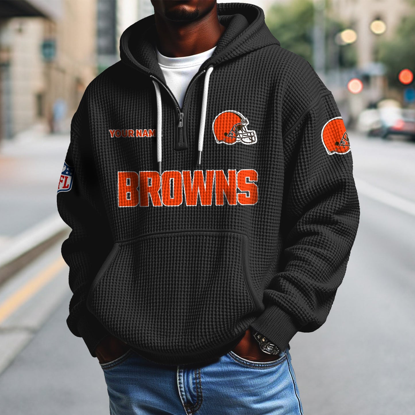 CLE x NFL Waffle Hoodie DatND DVT