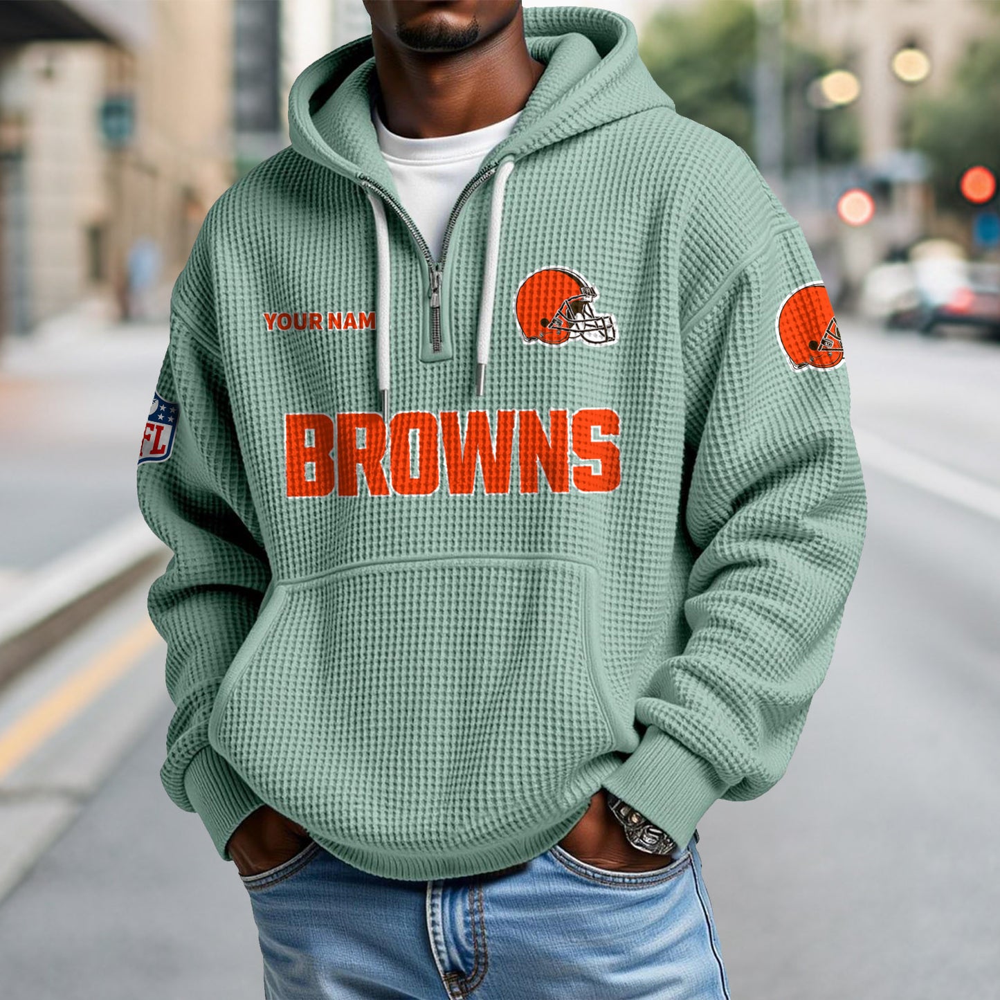 CLE x NFL Waffle Hoodie DatND DVT