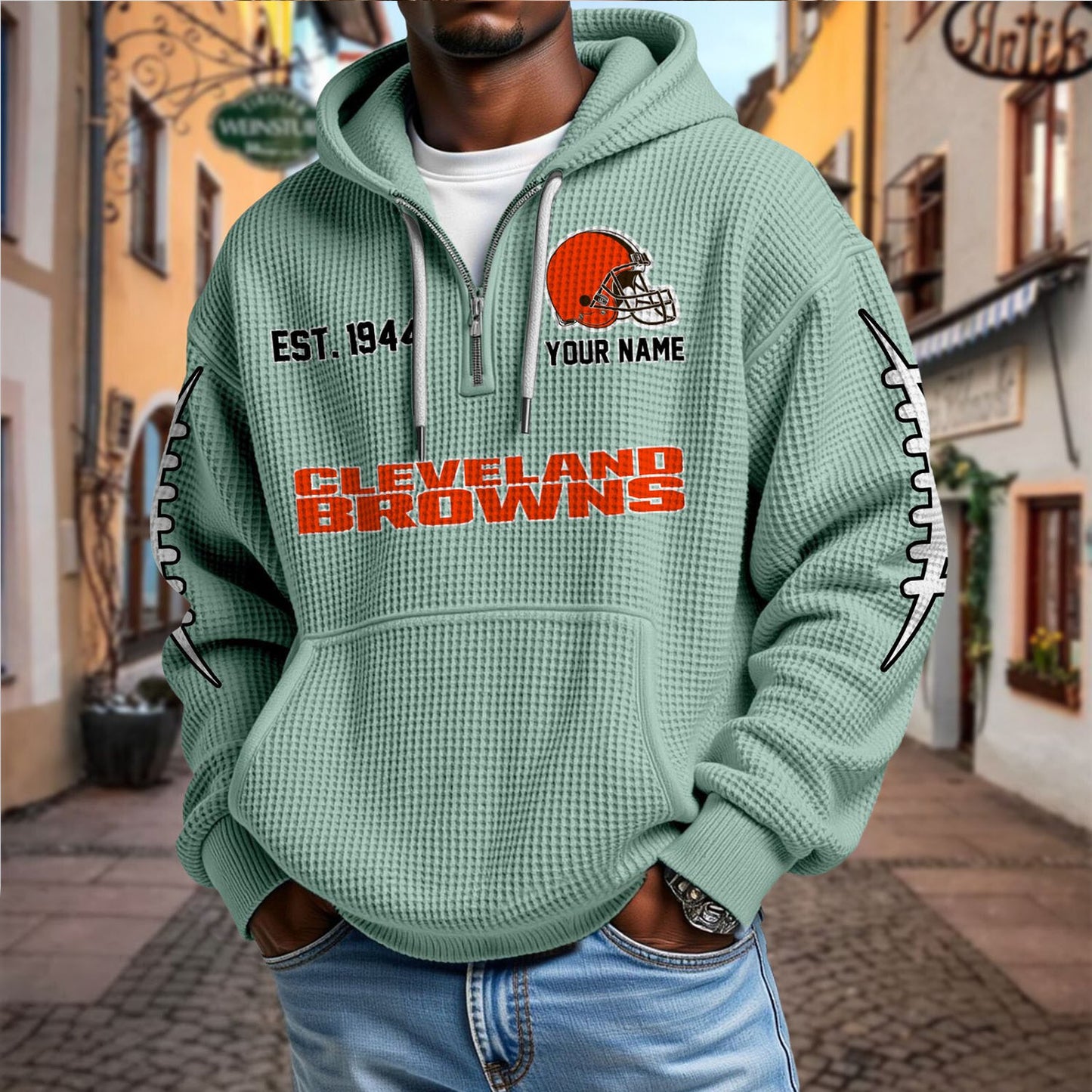 CLE x NFL Waffle Hoodie DatND DVT
