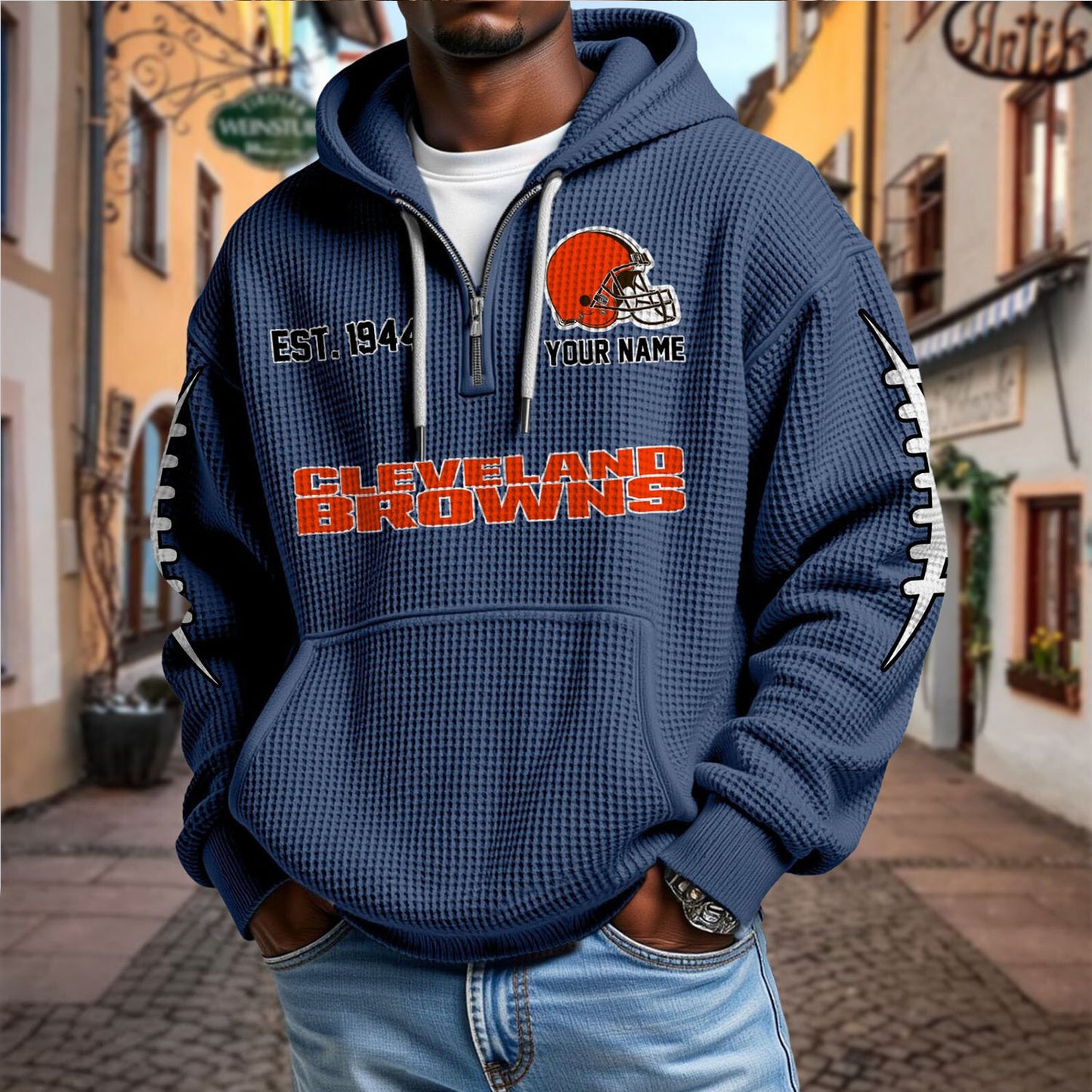 CLE x NFL Waffle Hoodie DatND DVT