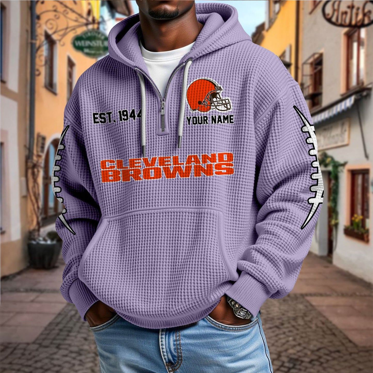 CLE x NFL Waffle Hoodie DatND DVT