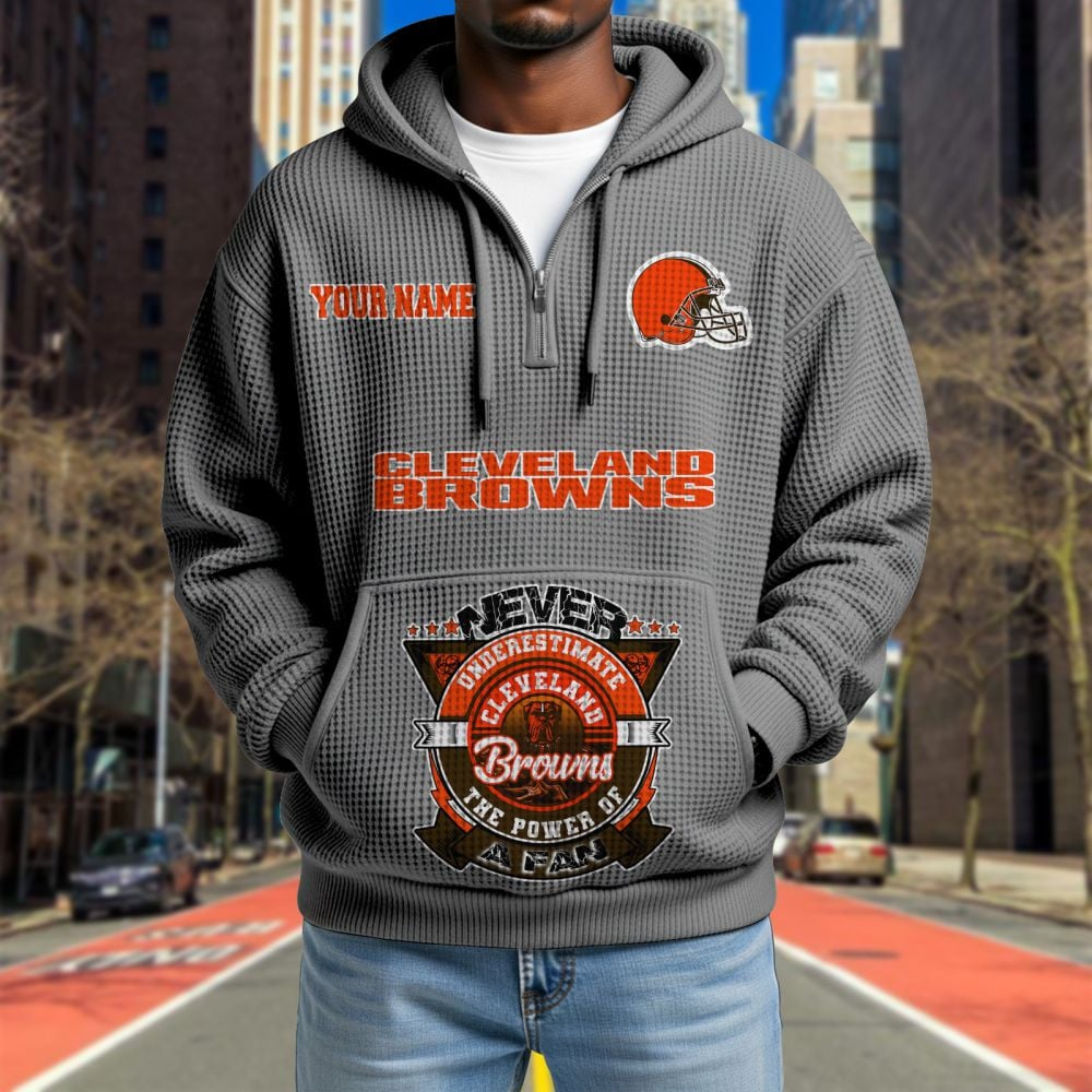 CLE x NFL Waffle Hoodie DATND TANTD