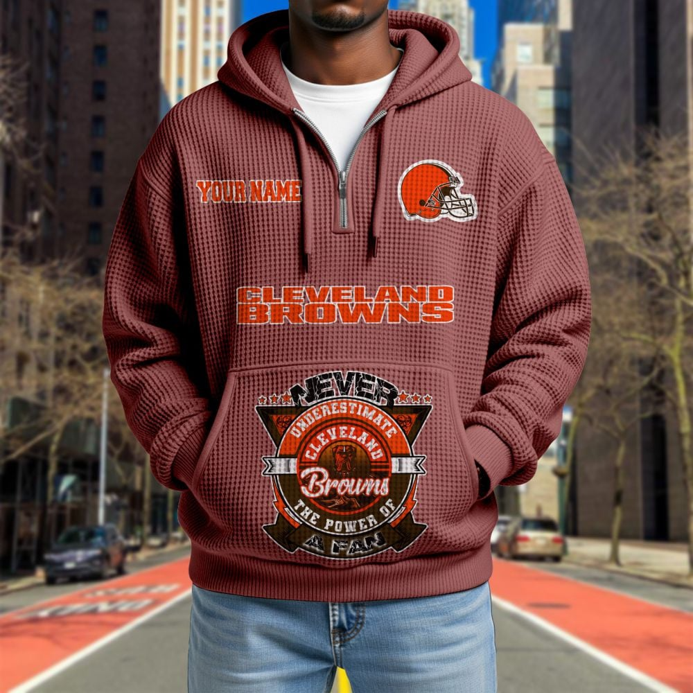 CLE x NFL Waffle Hoodie DATND TANTD
