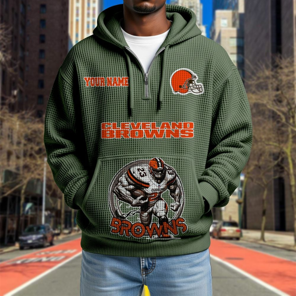CLE x NFL Waffle Hoodie DATND TANTD