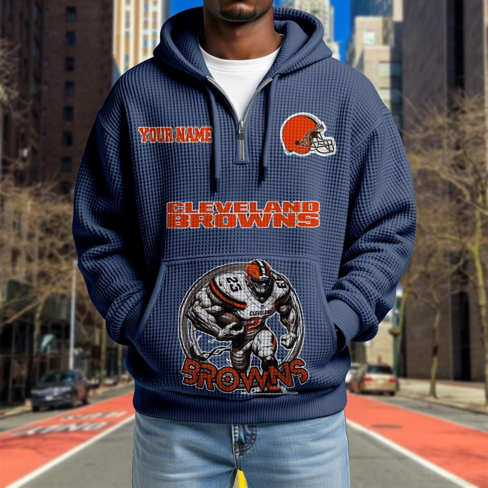 CLE x NFL Waffle Hoodie DATND TANTD