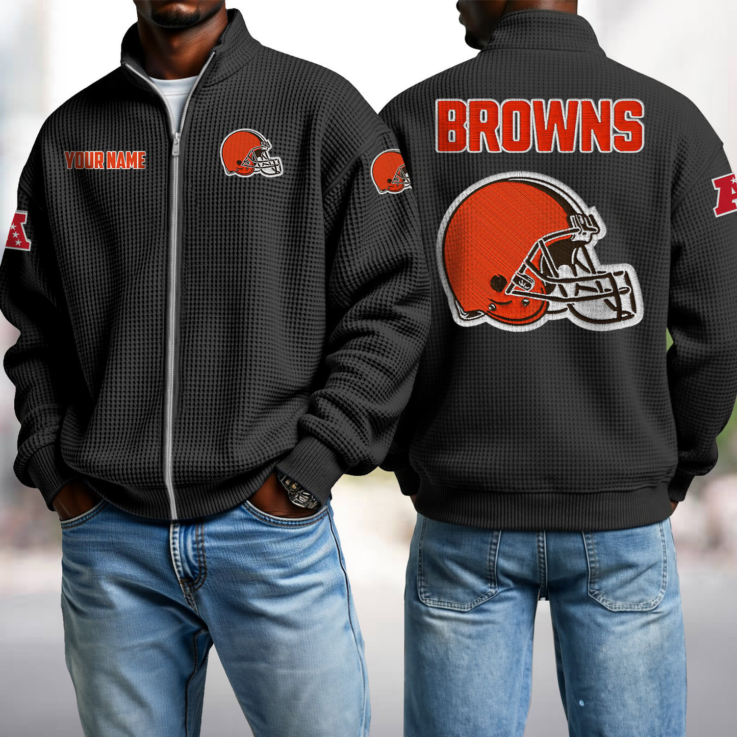 CLE x NFL Waffle Zip-Up Sweatshirt DatND DVT