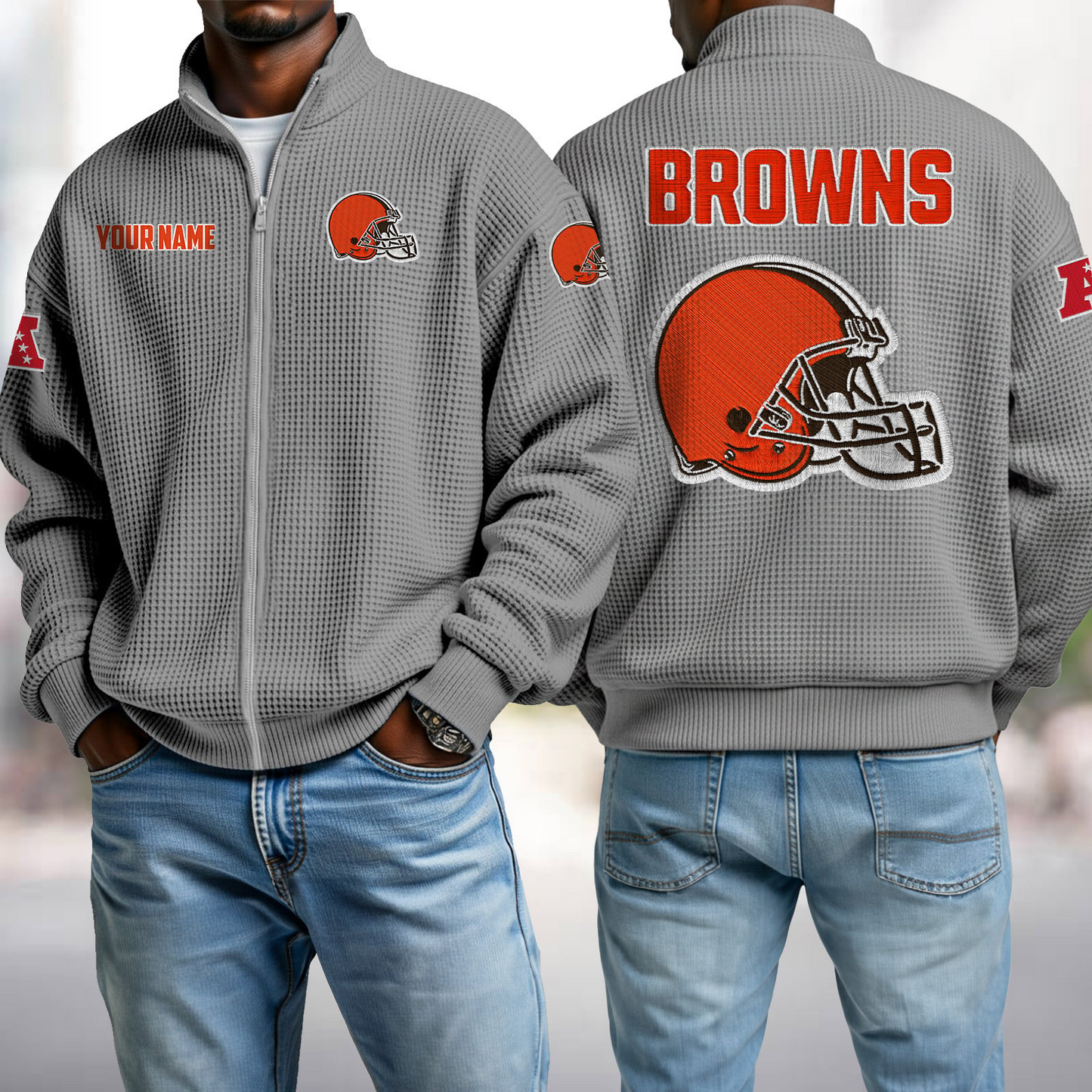 CLE x NFL Waffle Zip-Up Sweatshirt DatND DVT