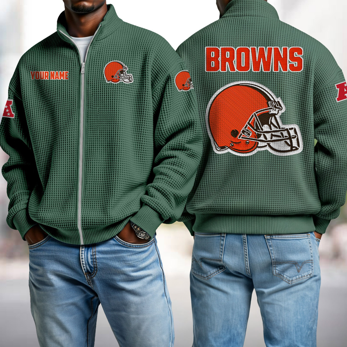CLE x NFL Waffle Zip-Up Sweatshirt DatND DVT