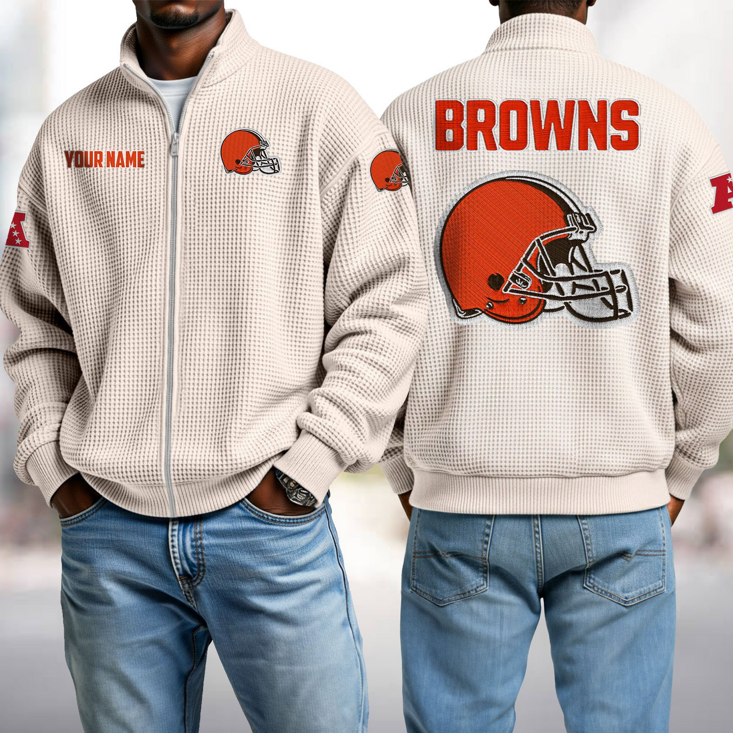 CLE x NFL Waffle Zip-Up Sweatshirt DatND DVT