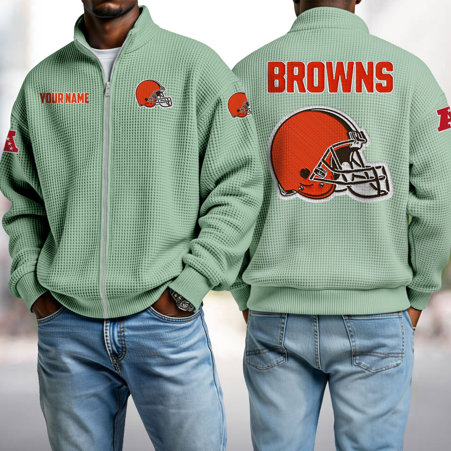 CLE x NFL Waffle Zip-Up Sweatshirt DatND DVT