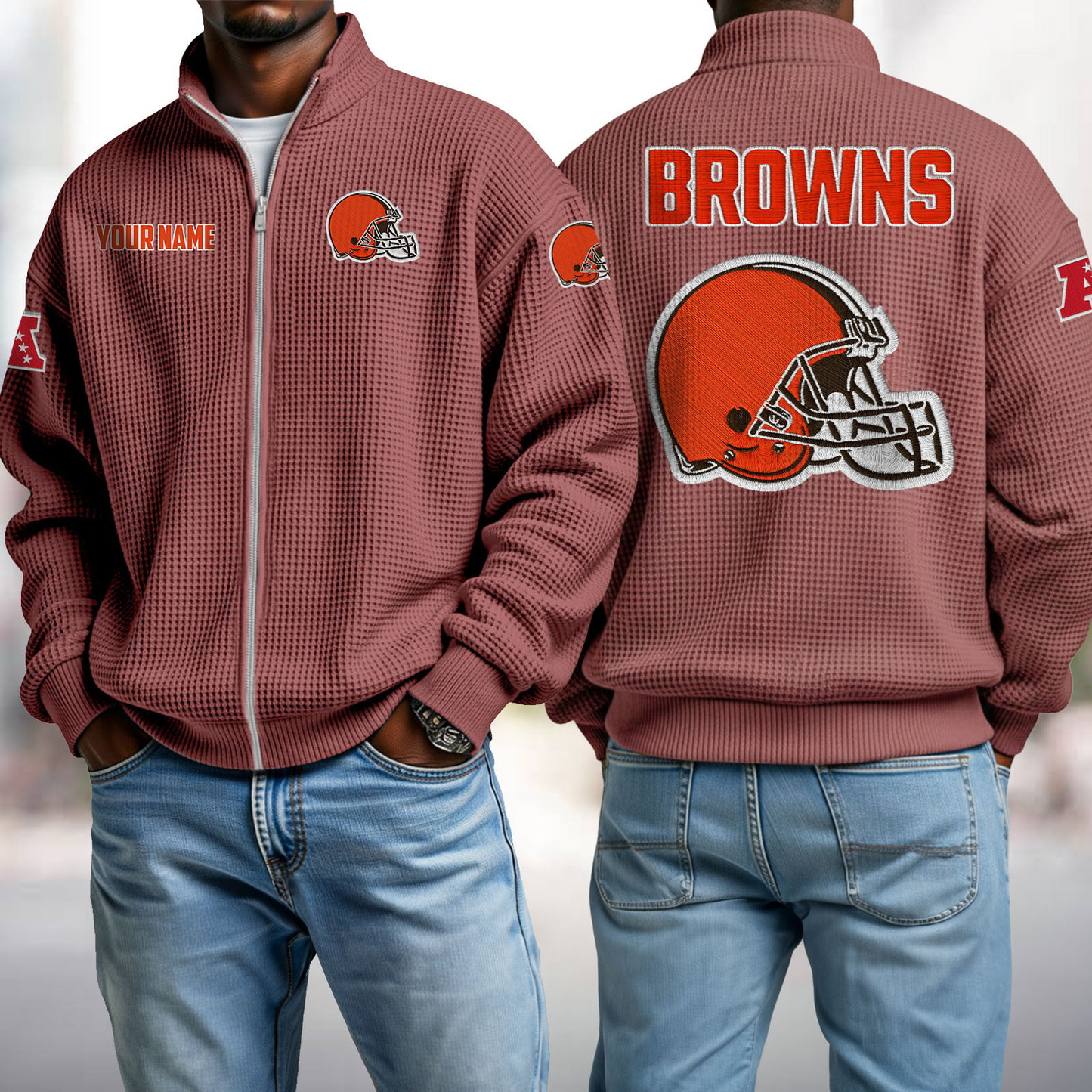 CLE x NFL Waffle Zip-Up Sweatshirt DatND DVT