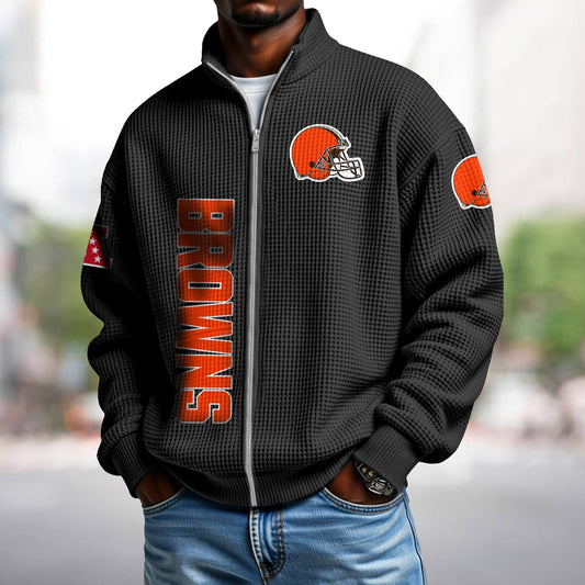 CLE x NFL Waffle Zip-Up Sweatshirt DATND TANTD