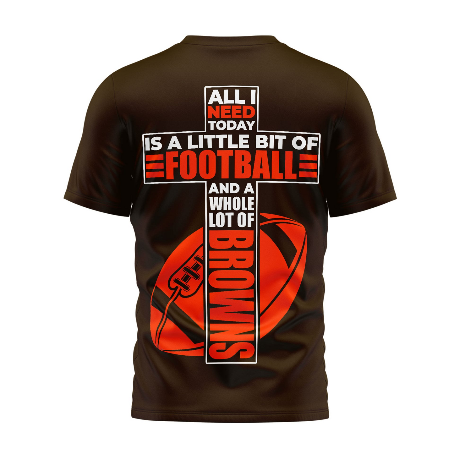 CLE x NFL Whole Lot of Football Christian Cross 3D Shirt