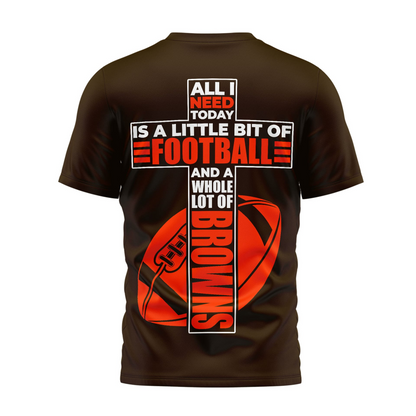 CLE x NFL Whole Lot of Football Christian Cross 3D Shirt