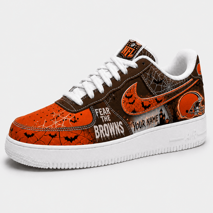 CLE x Premium NFL Fear The Team Halloween AF1 Sneakers