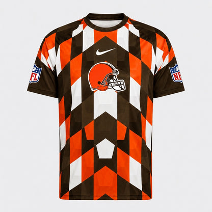 CLE x Premium NFL Geometric Fan Performance T-Shirt