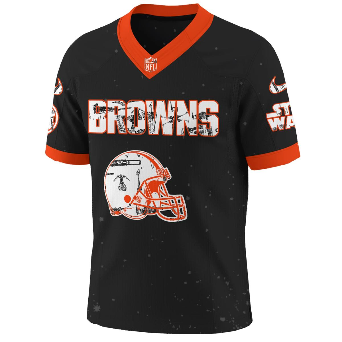 CLE x S.Wars Darth Vader 2025 Football Jersey DDT NTL