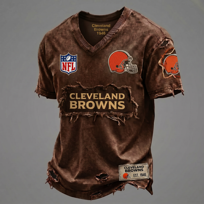 CLE NFL Premium V-Neck T-shirt Gift For Fans 0306 NAK DATND NHT