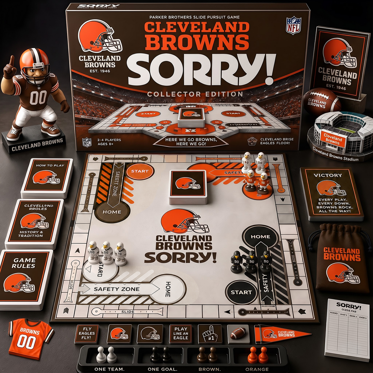 CLE_Premium NFL Football Fan Sorry! Collector Board Game