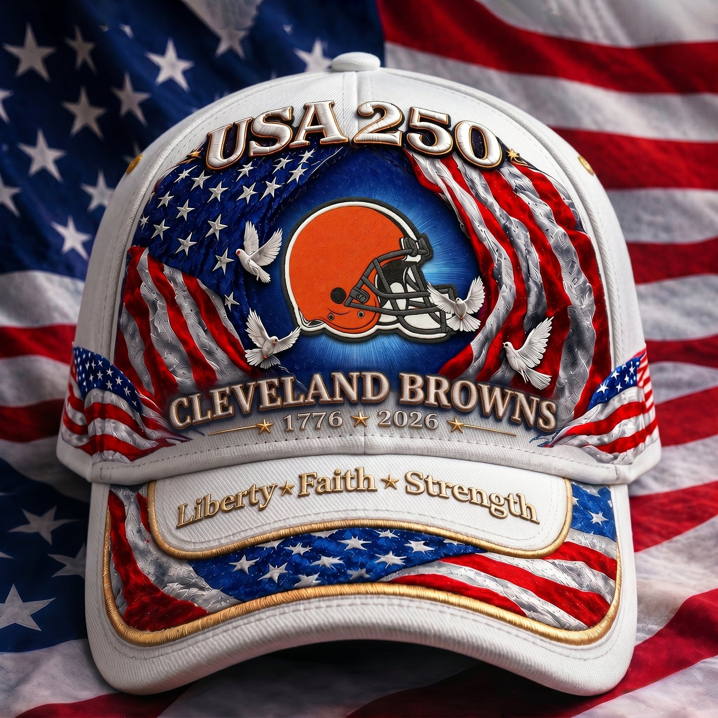 Premium NFL x CLE 250 Years  Anniversary Of Freedom  Cap 220626