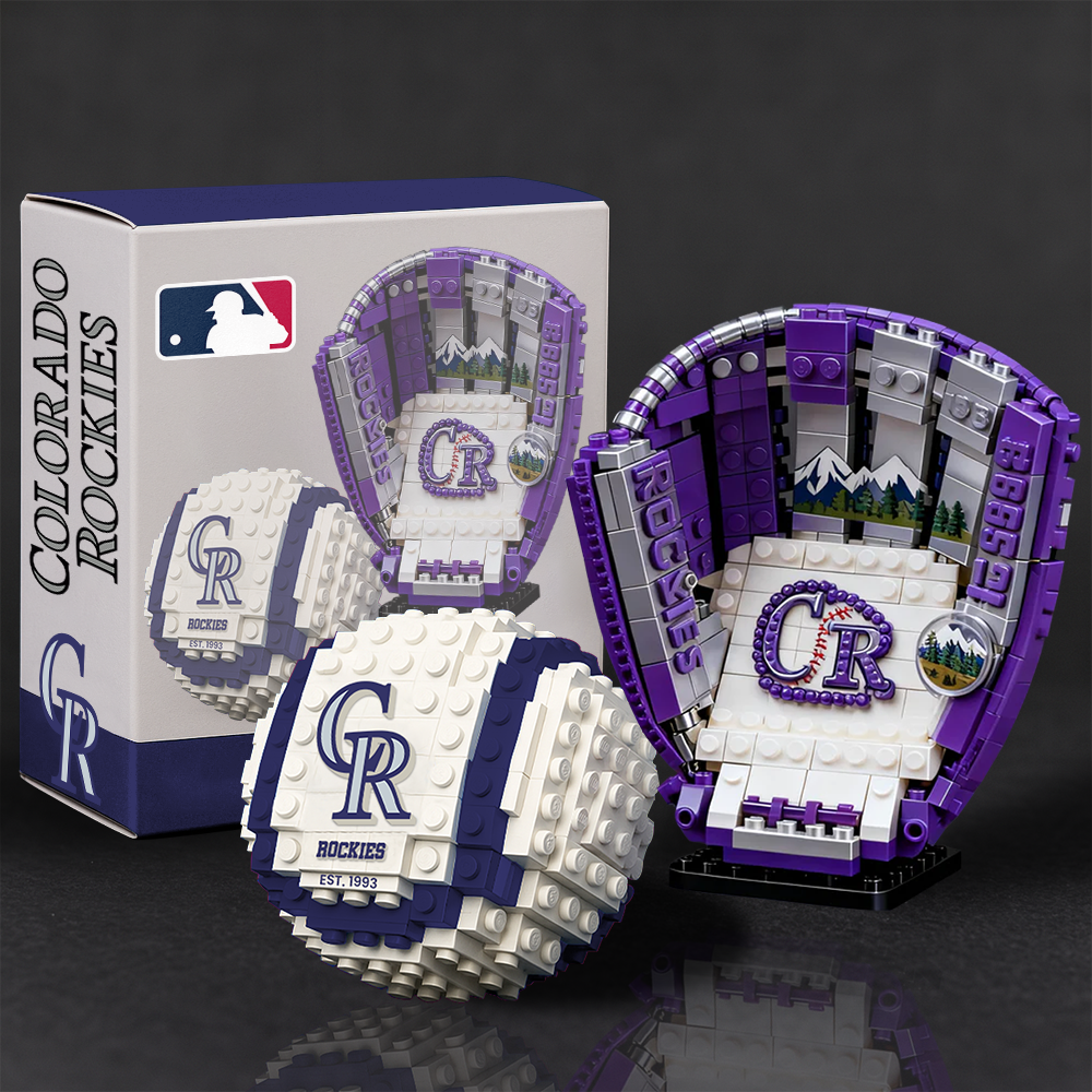 MLB Teams Baseball Glove & Ball Building Block Set DDT NTL