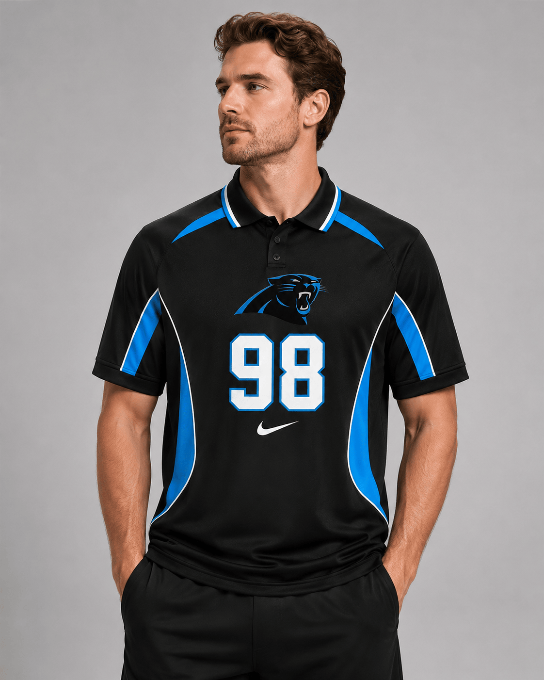 CP Premium NFL Custom Number Sports Style Polo Shirt