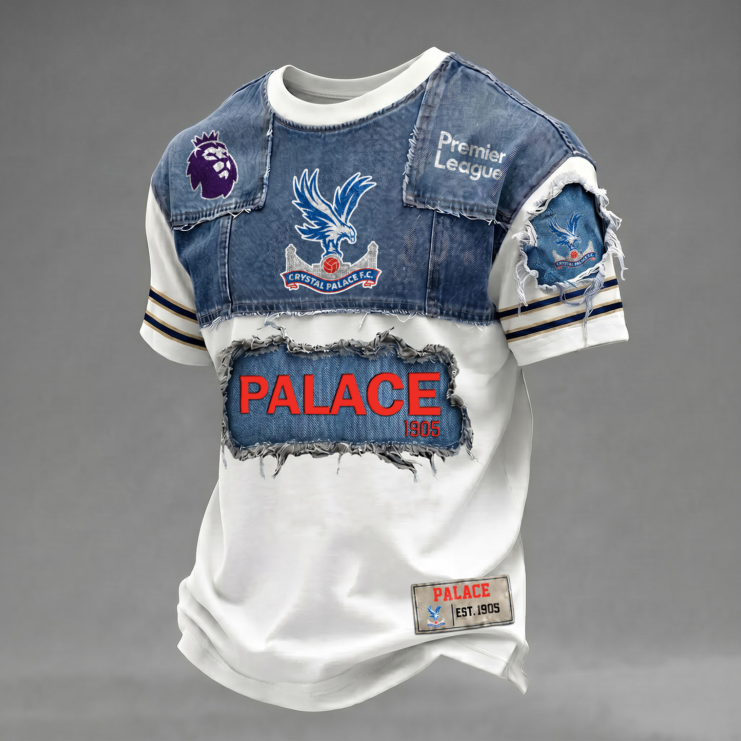 CP x EPL Patchwork Denim T-Shirt DATND TANTD 090626