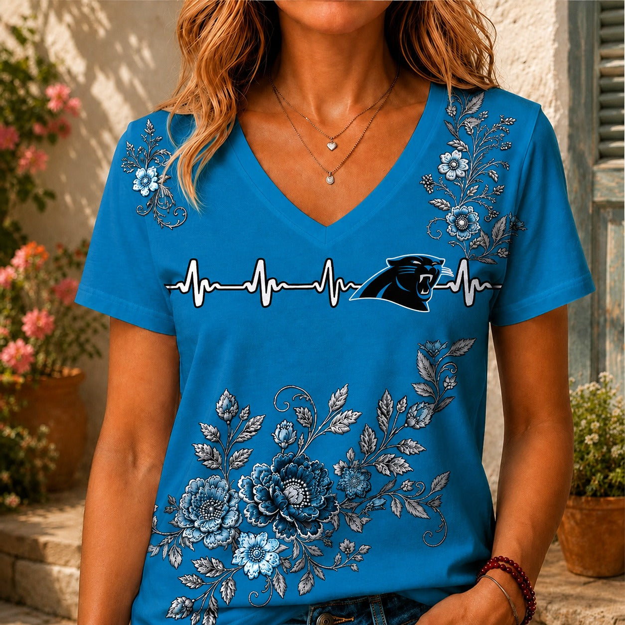 CP x NFL Luxury Women V-Neck Shirt