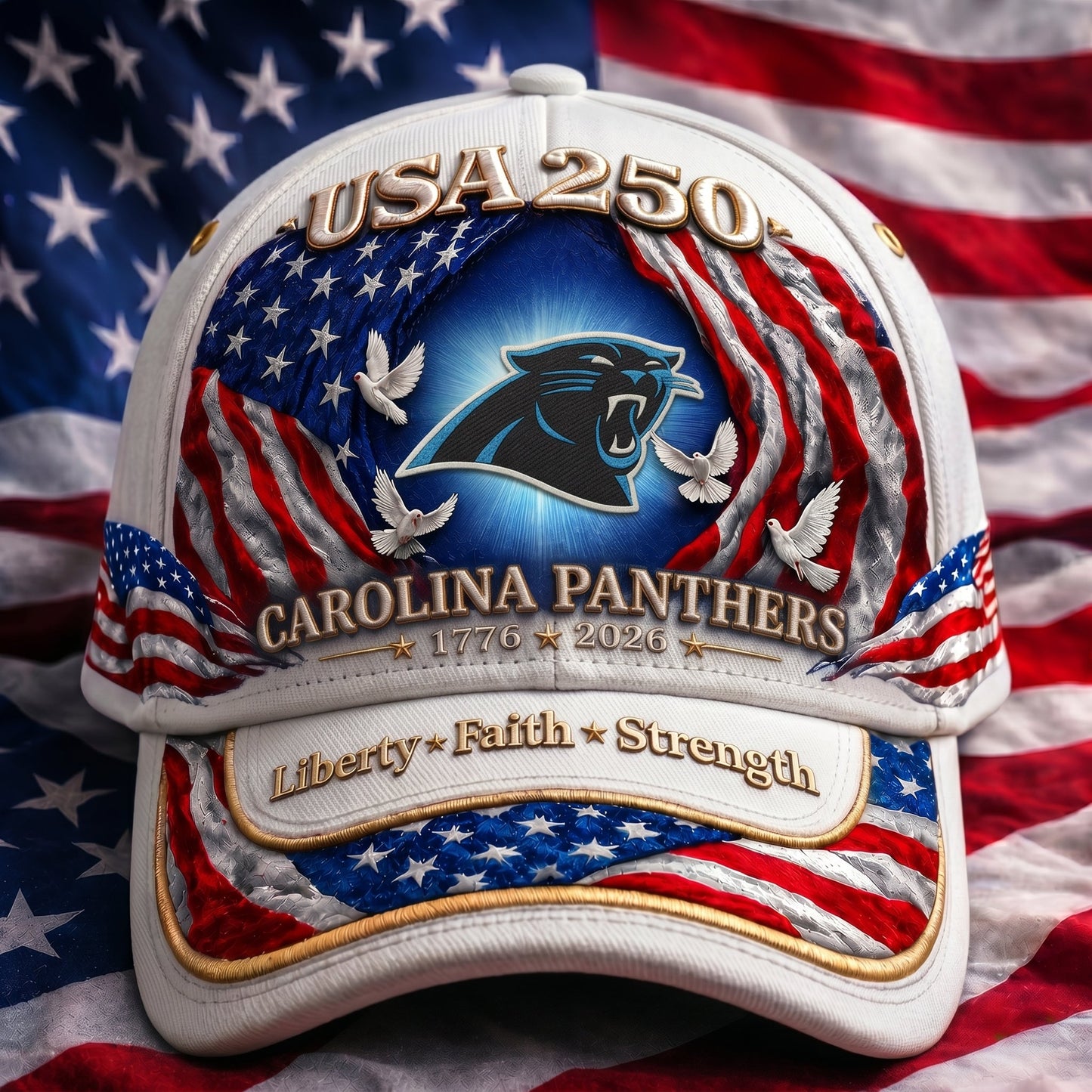 Premium NFL x CP 250 Years  Anniversary Of Freedom  Cap 220626