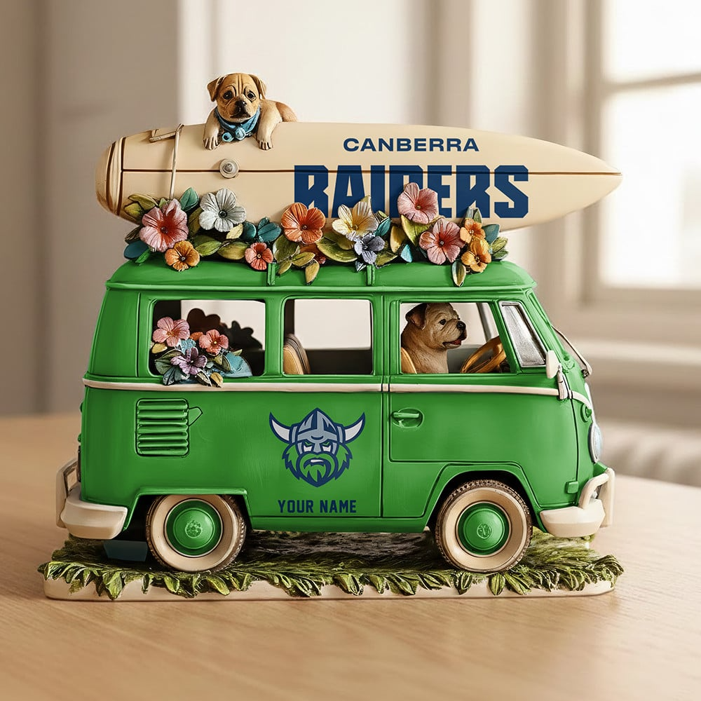 CR x NRL Funny Dog Driving Summer Car Acrylic Block Plaque Custom Name Gifts DDT CTND