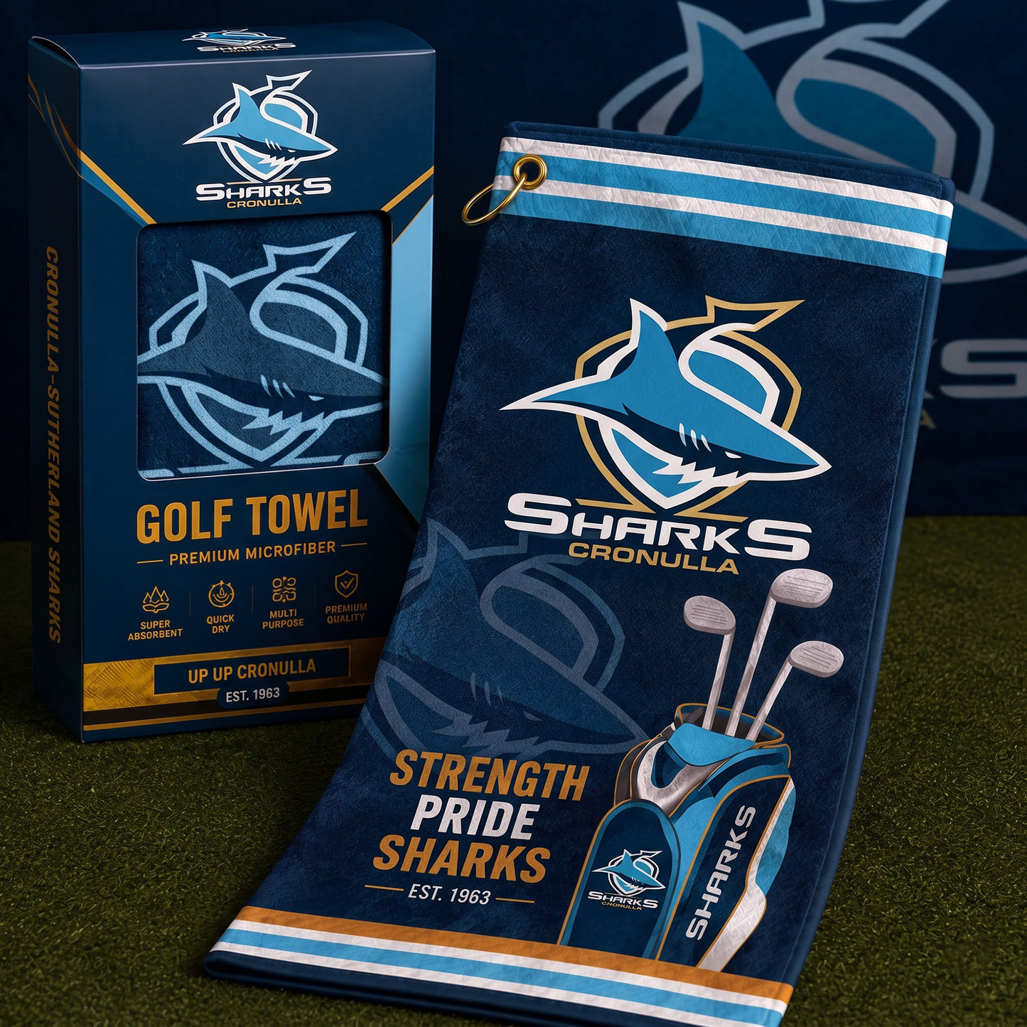 CRO NRL PREMIUM PERSONALIZED GOLF MICROFIBER TOWEL LIMITED EDTION