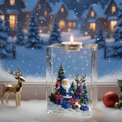 CRY x EPL Personalized Christmas Crystal Candle Holder DatND DVT