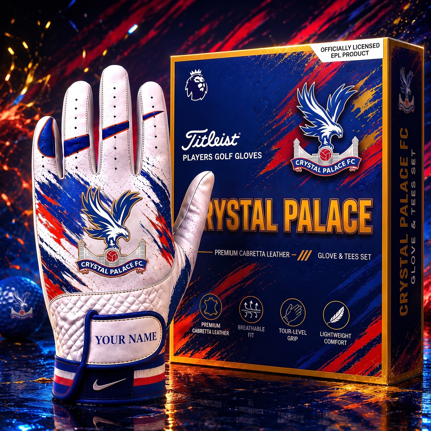 CRY_EPL LUXURY PERSONALIZED GOLF GLOVE SET LIMITED EDTION