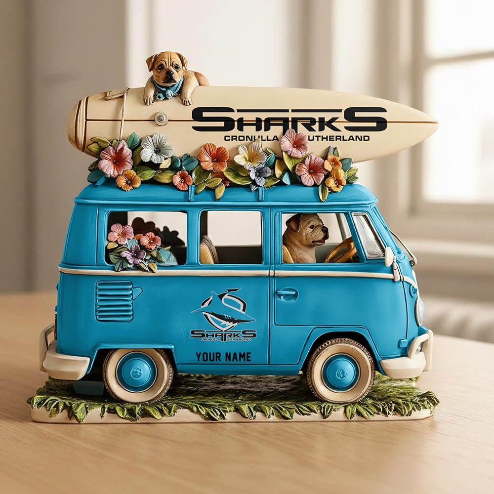 CSS x NRL Funny Dog Driving Summer Car Acrylic Block Plaque Custom Name Gifts DDT CTND