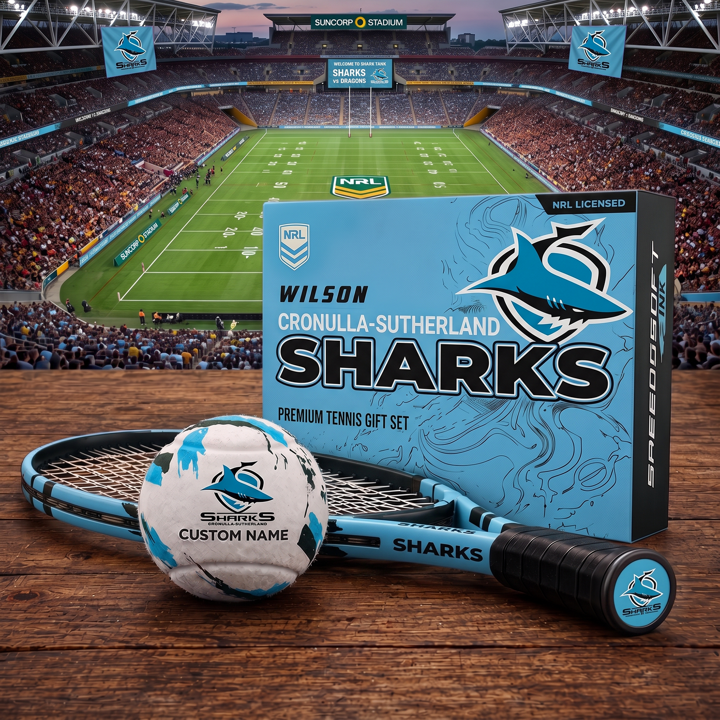 CSS_PREMIUM NRL  EXCLUSIVE PERSONALIZED TENNIS BALL SET LIMITED EDTION