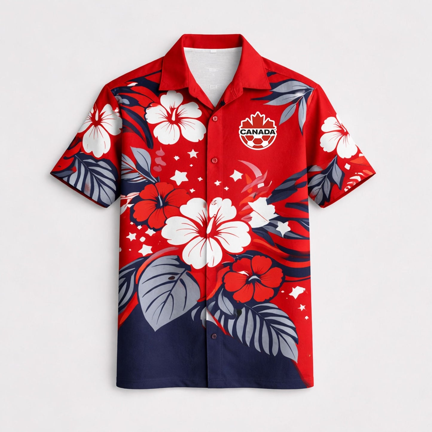 Canada World Cup 2026 Floral Hawaiian Shirt PVT02 DATND LBN 90526