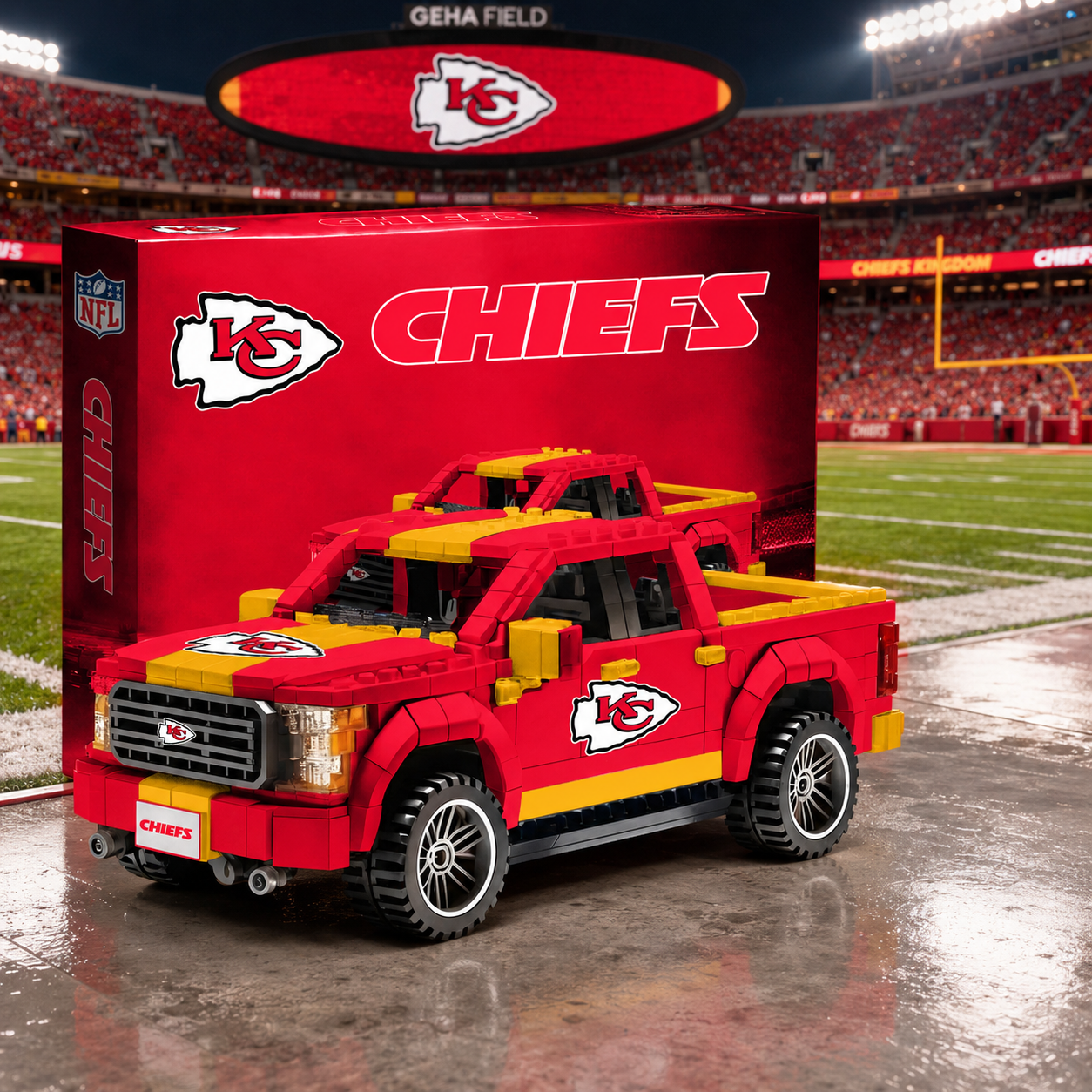 NFL 3D Racing Truck Model Building Block Set 0406 NAK TTT