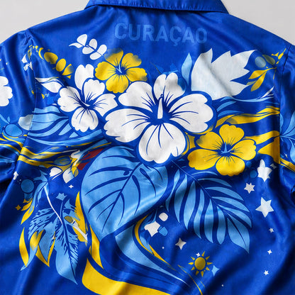 Cura??ao World Cup 2026 Floral Hawaiian Shirt PVT02 DATND LBN 90526