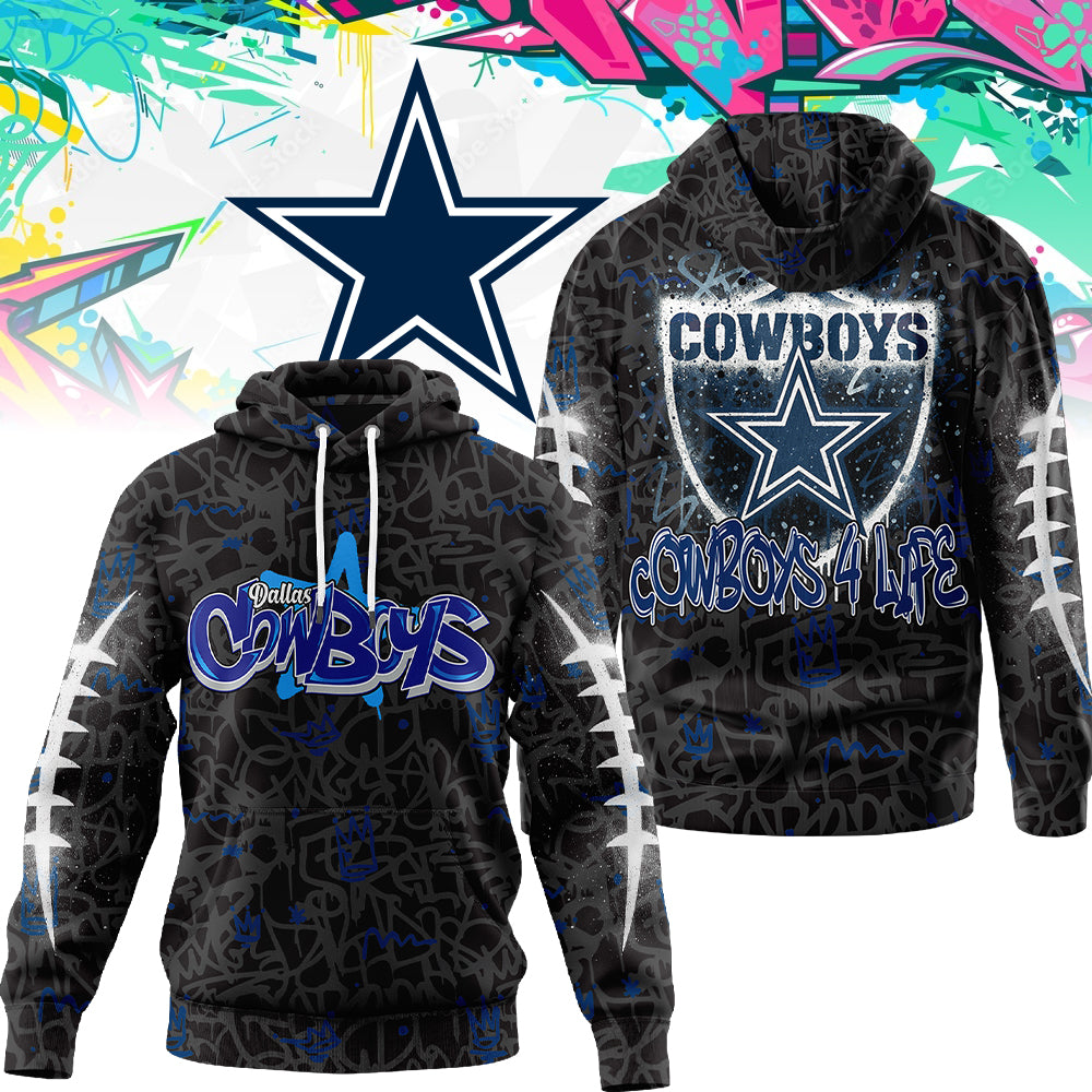 DAL Premium NFL Special Graffiti My Team 4 Life Hoodie DatND DVT